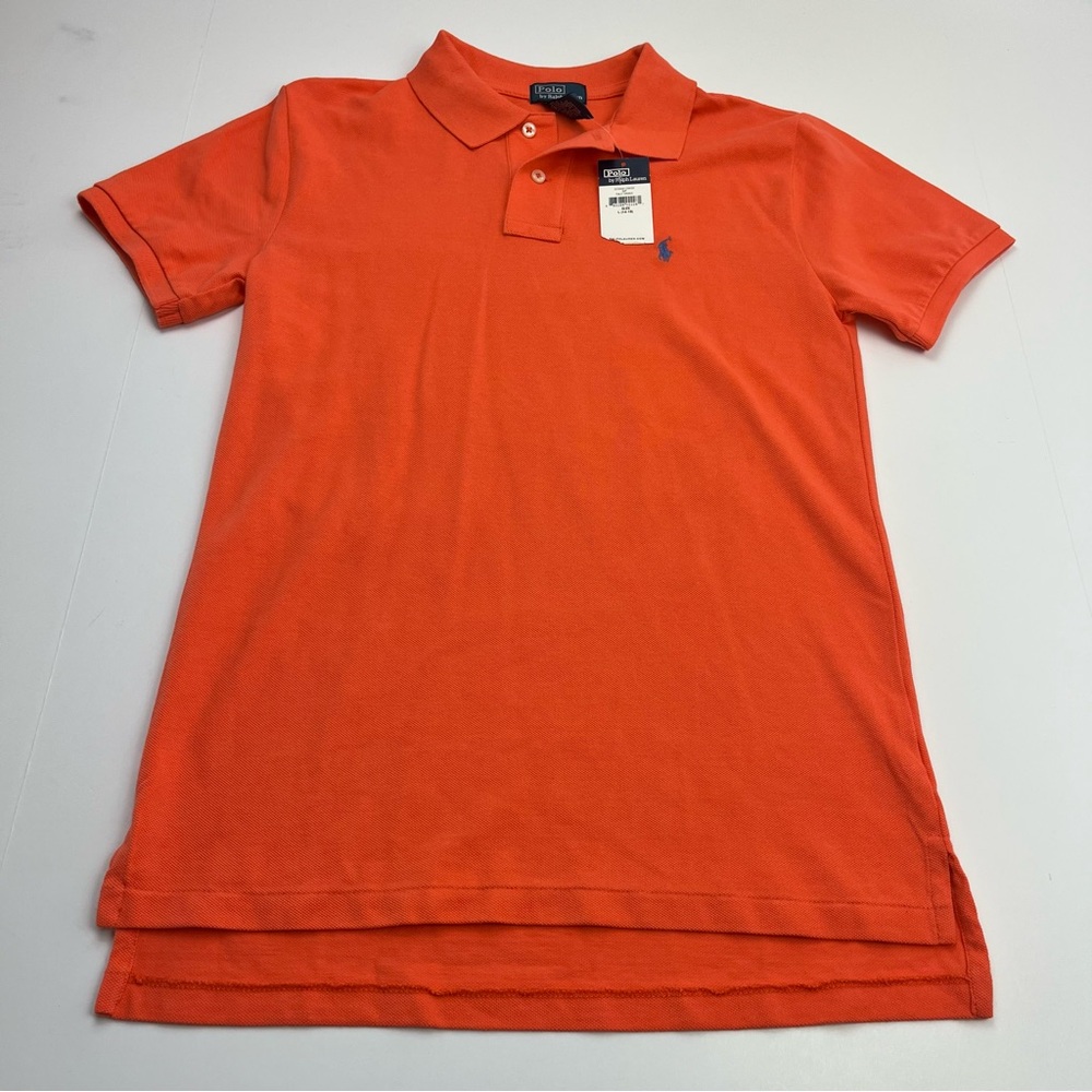 Polo Ralph Lauren Boys SZ Large 14 - 16 Pale Orange Short Sleeve Polo Shirt NEW